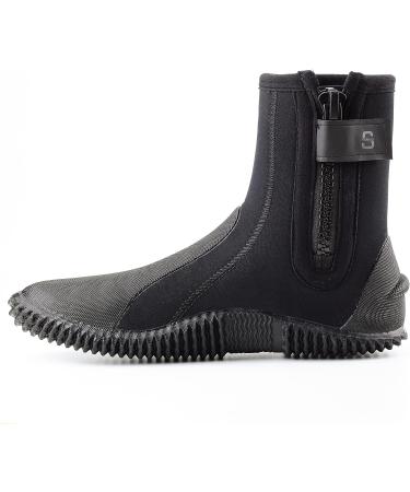 SARHLIO Neoprene Dive Boots 5mm | Zippered Anti-Slip Sole for Water Sports | Scuba Diving, Snorkeling, Rafting | Men's 6/Women's 7 - Buy Online on GoSupps.com