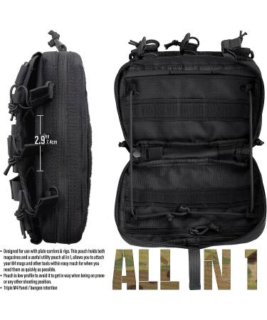 WYNEX Tactical Mag Admin Pouch with Triple Stacker Magazine Holder - Black - Buy Online on GoSupps.com