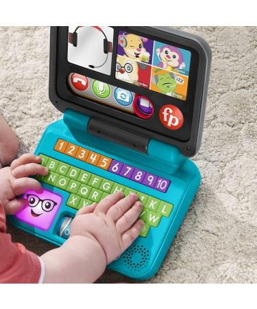 Fisher-Price Learning Fun HomeOffice Laptop | Electronic Educational Toy for 6+ Months | Smart-Stage Learning ABCs 55+ Songs First German Words - Buy Online on GoSupps.com