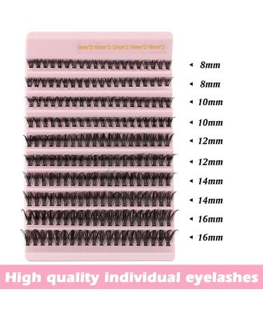 Poiuyoiu 40D False Eyelash Extensions | Reusable Cluster Lashes 8-16mm | Wispy Individual Eyelashes DIY - Buy Online on GoSupps.com