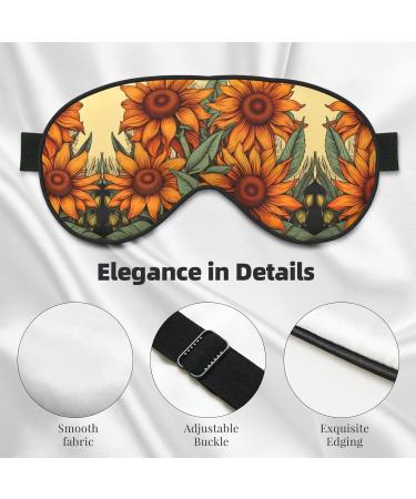 Spring Sunflowers Retro Eye Mask - Unisex Soft Comfort Sleep Shade for Travel Yoga & Shift Work - Buy Online on GoSupps.com