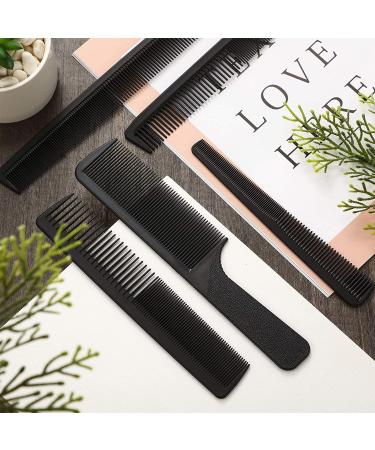 5-Piece Hair Cutting Comb Set - Fine Teeth Carbon Combs for Hair Styling - Anti Static & Heat Resistant - Barber & Hairdressing Tapered Comb for Men and Women - Buy Online on GoSupps.com