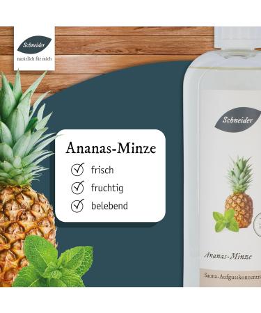 Saunabedarf Schneider Infusion Concentrate - Pineapple Mint | Fruity-Fresh Sauna Experience - 1000ml - Buy Online on GoSupps.com