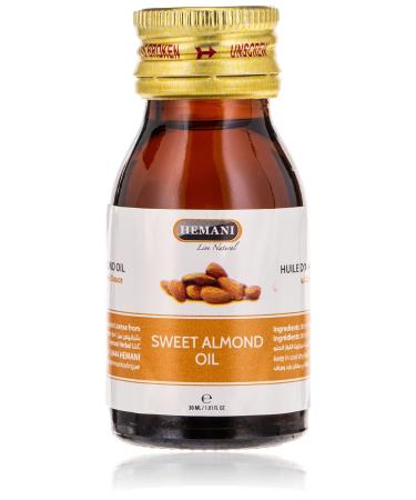 Hemani Sweet Almond Oil 30ml Aceite de Almendra Dulce - 100% Pure & Natural Great for Skincare & Haircare