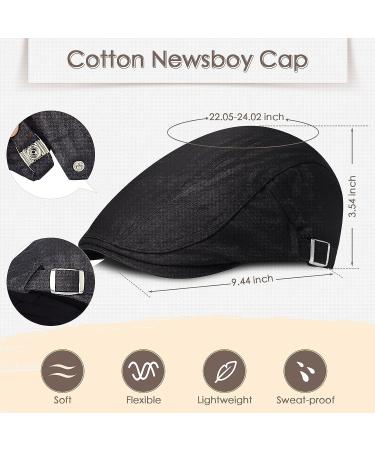 Men's Newsboy Hat Set - Adjustable Cadet Cap in Black, Grey, and Coffee (3 Pieces) | Satinior - Buy Online on GoSupps.com