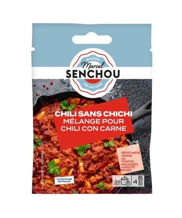 MARCEL SENCHOU - Chili without Chichi - Chili Con Carne Blend - Semolina Onion, Dehydrated Tomato, Paprika, Black Pepper, Oregano, Parsley - 18 g