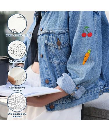 69 Pcs Stick and Stitch Embroidery Designs Paper Sewing Stabilizers - Flower Plants Theme | Hand Wash Tear Away Water Soluble Sticky Stabilizer for Hand Sewing Enthusiasts - Buy Online on GoSupps.com