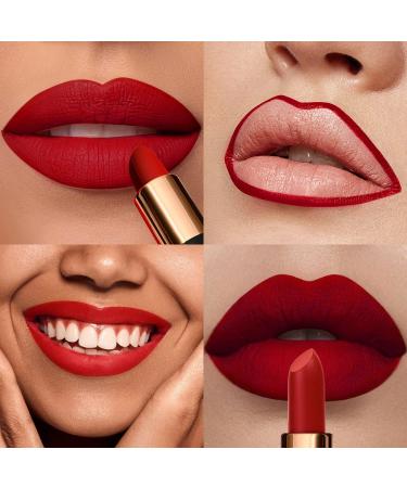Matte Lipstick & Liquid Lipstick Set with Lip Liner - Long-Lasting Waterproof Makeup Gift Set (02) - Shop Internationally - Buy Online on GoSupps.com