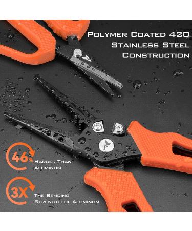 KastKing Cutthroat Fishing Pliers & Braid Scissors Set - Saltwater Resistant Gear for Men - Line Cutter, Hook Remover, Split Ring Plier - Orange - Buy Online on GoSupps.com