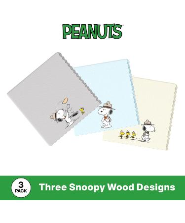 Microfiber Cloth & Glasses Wipes (3 Pack) - Eyeglass & Screen Cleaning Cloths for Lenses - Perfect for Cameras & Gadgets - Snoopy Design - Buy Online on GoSupps.com