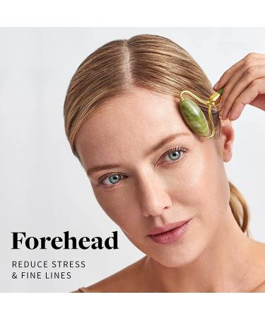 Authentic Jade Roller and Gua Sha Set - Reduce Puffiness and Wrinkles, Spa Grade Facial Massager for Natural Glow - Buy Online on GoSupps.com