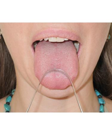 Yatan Sterling Silver Tongue Scraper - Decorative Twisted Handles for Oral Hygiene & Bad Breath | International Shipping Available - Buy Online on GoSupps.com
