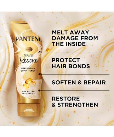 Pantene Pro-V Miracle Rescue Deep Repair Conditioner with Melting Pro-V Pearls transforms hair softens repairs from the inside 237 mL - Buy Online on GoSupps.com
