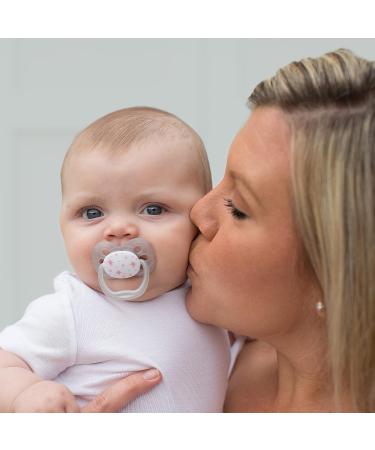 Dr. Brown's Advantage Symmetrical Pacifier 2-Pack with Air Flow, Pacifier Clip - Pink Stars - Buy Online on GoSupps.com