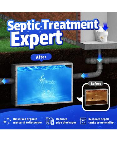 Vacplus Septic Tank Treatment - 12 Packs for 1-Year Supply Flushable & Dissolvable Septic Tank Treatment Packets with Easy Operation Biodegradable Septic Tank Treatment Enzymes for Wastes & Odors - Buy Online on GoSupps.com