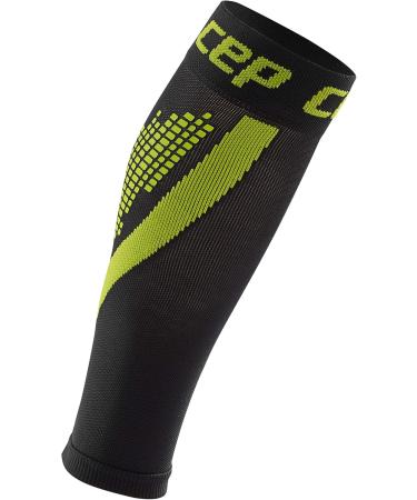 CEP Nighttech Calf Sleeve 2.0 | Reflective Women's Compression Leg Gums | Medi Size LV Black/Green Socks for Ultimate Calf Support - Buy Online on GoSupps.com