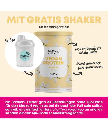 Vegan Protein Powder with Free Shaker - Vanilla Flavor | B2 & Zinc | Plant-Based Alternative to Whey Protein - Buy Online on GoSupps.com