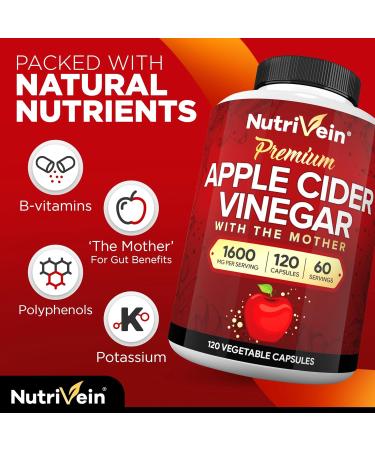 Nutrivein Premium Apple Cider Vinegar Capsules & Magnesium L-Threonate Bundle: High-Absorption Magnesium Threonate Supplement and Apple Cider Vinegar Supplements for Brain, Gut, & Overall Well-Being - Buy Online on GoSupps.com
