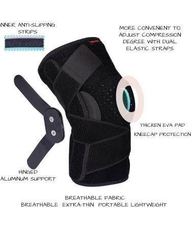 Thx4COPPER Hinged Knee Brace - Adjustable Open Patella Support for ACL Tears & Arthritis - Compression Strap for Pain Relief - Size S (1 Pack) - Buy Online on GoSupps.com