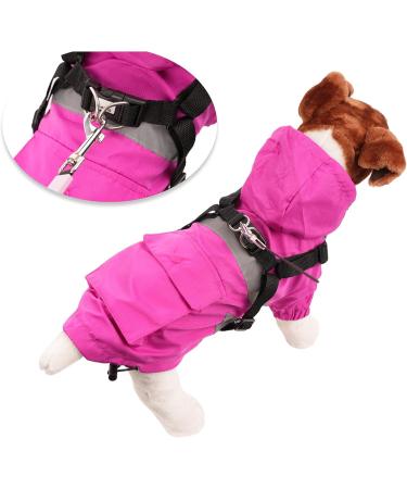 Shop Waterproof Dog Cloak & Coat for Small/Medium Dogs - Windproof Jacket with Dish Ring - Fuchsie & Fox - Buy Online on GoSupps.com
