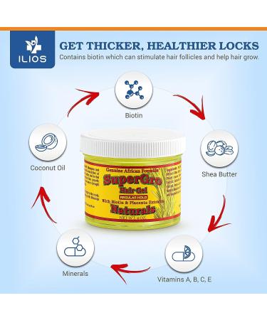 ILIOS African Hair Gel Comb Bundle - 4oz Regular Hold Gel for Styling, Texturing, and Grooming - Ideal for Short to Long, Straight, Curly, and Wavy Hair - Compact and Travel-Ready - Buy Online on GoSupps.com