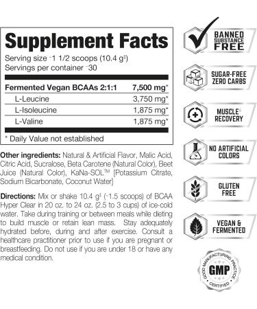 Buy PERFECT SPORTS BCAA Hyper Clear - 7.5G Vegan BCAAs 310G Intense Watermelon | International Shipping Available - Buy Online on GoSupps.com