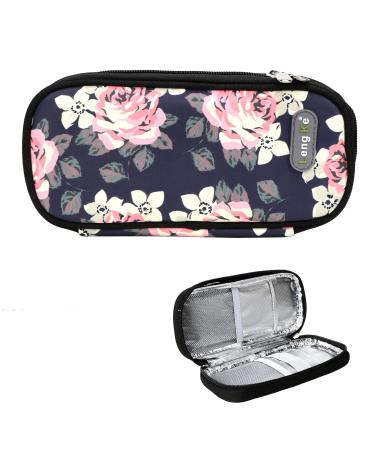 YOUSHARES Insulin Cooler Travel Case Diabetic Cooler Bag Portable Insulin Cooling Bag for Insulin Pen and Insulin Medicine (Flower)