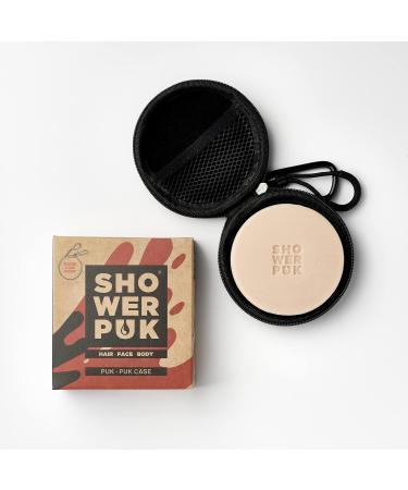 Shower PUK - Argan Oil and Orange 3 in 1 Shower Soap Bar for Body Face and Hair with Shea Butter. Eco Friendly Vegan Plastic-free Moisturising Shower Gel Bar (1x PUK + Travel Case) - Buy Online on GoSupps.com