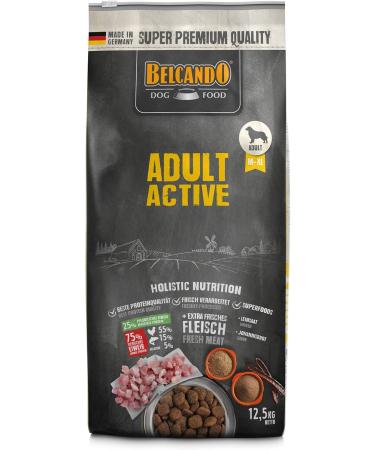 Belcando Adult Active Dog Food 12.5 kg - Dry Food for Active & Sports Dogs | Sole Feed for Adults 1+ Year - Buy Online on GoSupps.com