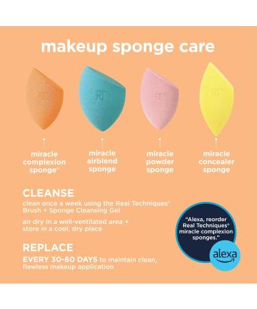 Real Techniques Glitter All The Way Brush & Sponge Set - Limited Edition Makeup Tools for Blending & Contouring | Latex-Free Holiday Gift - Buy Online on GoSupps.com
