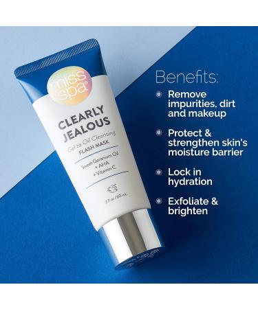Buy MISS SPA Gel Cleansing Flash Face Mask - Vitamin C & AHA - Exfoliate Brighten Remove Make-up - 2 Oz | International Shipping - Buy Online on GoSupps.com