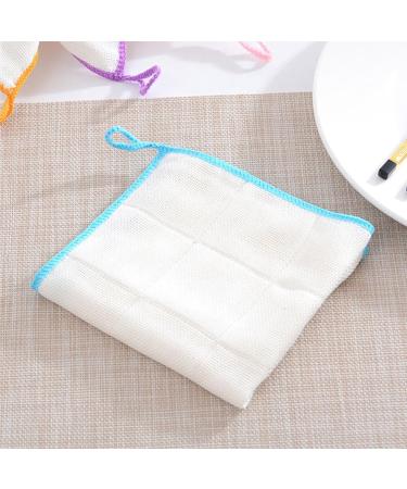 20 Piece Set of GBHRD Cloths 8-Layer White Blue Cotton Yarn Scouring Pad Set Absorbent Kitchen Non Greasy Mesh Dishwashing Towels Suitable for Kitchen Bathroom and Cleaning Counters. - Buy Online on GoSupps.com