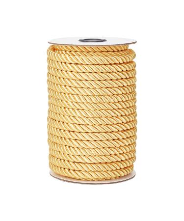 PH PandaHall 8mm 20 Yards Twisted Cord Trim Gold Decorative Rope Trim Thread String Silk Ropes Satin Shiny Cord for Curtain Tieback Upholstery Graduation Honor Cord Christmas Garland Handbags Handles 8mm Gold - Buy Online on GoSupps.com