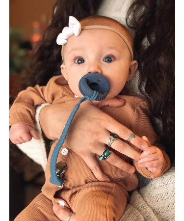 Itzy Ritzy Silicone Pacifier Clip - Blue with Silver Clip | 100% Silicone Strap for Pacifiers, Teethers & Toys - Buy Online on GoSupps.com