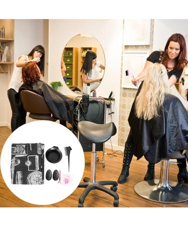 1 Set Hair Coloring Tools Diy Hair Dye Tool Hairdressing Cape Hair Dying Bowl Hair Cutting Apron Salon Dye Brush Hair Dye Shawl Black Outfit Perm Dyeing Plastic Brush Comb - Buy Online on GoSupps.com