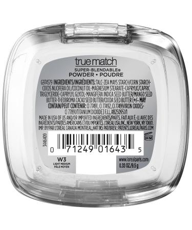 L'Oreal Paris True Match Super Blendable Oil-Free Foundation Powder W3 Light Medium - 0.33 oz | International Shipping Available - Buy Online on GoSupps.com