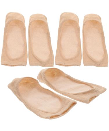 3 pairs socks with flat mouth spa moisture socks lotion socks slipproof shoe insert boat outline open peep-toe socks boot socks show Miss deep cut nude