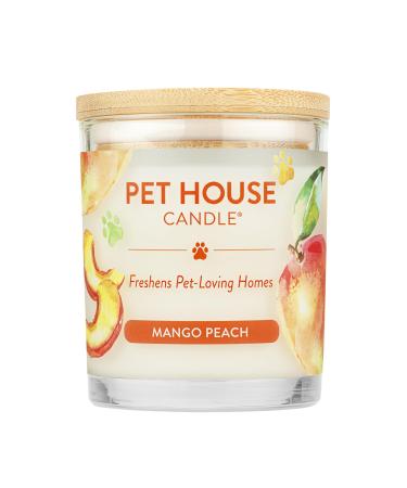One World Pet House Candle - Click to see all 12 fragrances - natural soy wax - durable 70 hours - paraffin - 100% non -toxic pet smell removal candle - animal lovers gift mango peach - Buy Online on GoSupps.com