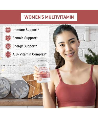 Women's Multivitamin with Biotin (Without Iron) - 20 Essential Vitamins and Minerals Supports General Health Energy & Immunity - 60 Capsules (2) - Buy Online on GoSupps.com