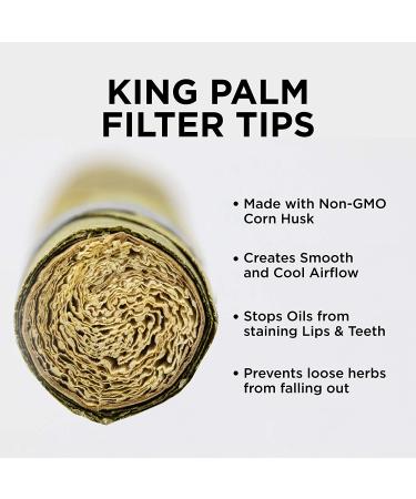 King Palm Mini Size Natural Pre Wrap Palm Leaf Cones - 25 Pack - Organic Prerolled Cones with Corn Husk Filter - Buy Online on GoSupps.com
