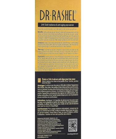 Dr Rashel 24K Gold Radiance Collagen & Anti - Aging Eye Serum Helps To Reduce Wrinkle Under eye Puffiness & Dark Circles Size 1.01 Fl Oz (Pack Of 1) - Buy Online on GoSupps.com