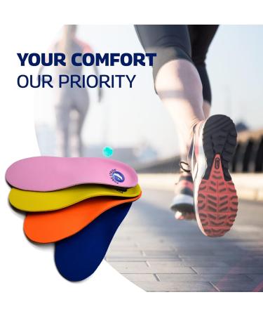 Pure Stride Bold Orthotics - Full Length Support for Metatarsals High Arches Flat Feet - Pain Relief for Plantar Fasciitis - Men s 5-5.5/Women s 7-7.5 - Buy Online on GoSupps.com