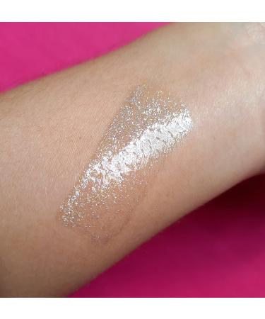 Glitter Lip Gloss Silver White | High Shine Moisturizing Gloss with Shea Butter - Vegan & Gluten-Free - Buy Online on GoSupps.com