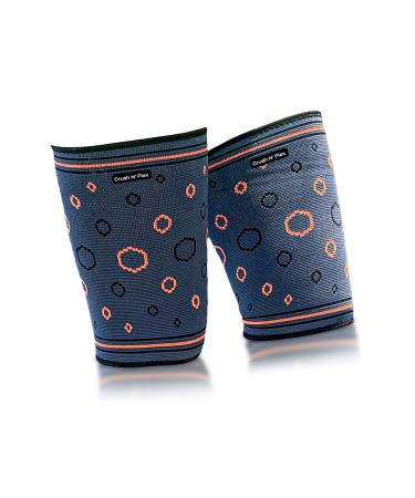 CrushN'Flex Thigh Compression Sleeves (Pair)   Thigh Support - Support for Upper Leg  Quad  Hamstring  Running  Sports  Weightlifting  Groin Pulls   Active Recovery   For Men and Women Medium