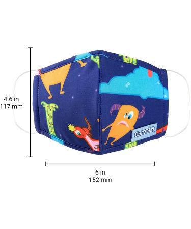 Dr. Talbot's Nuby Monsters Washable Cloth Face Mask for Kids 2-5 Years | Personal Health Protection - Buy Online on GoSupps.com