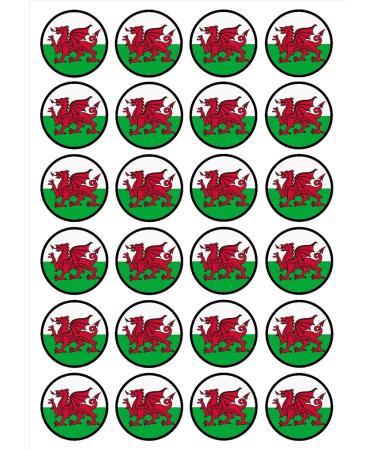 24 Welsh Dragon Cupcake Toppers Edible Welsh Flag Cupcake Decorations St Davids Day Decorations Rugby Cake Decorations Dragon Cake Topper Rugby Cake Topper Daffodil Decorations Welsh Bunting - Buy Online on GoSupps.com