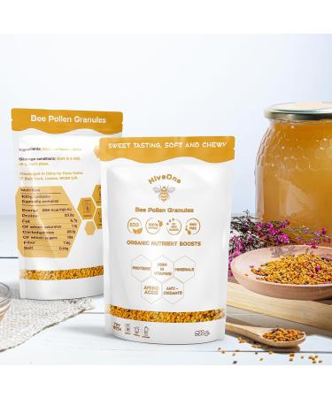 HIVE ONE BEE Pollen GRANULES 100% Organic 100% RAW Pure Fresh Bees Propolis Straight from The BEE Keeper HIGH Protein Vitamins B6 Vitamin E Amino ACIDS Natural Immune System Booster + More - Buy Online on GoSupps.com