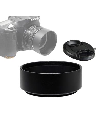 Fotasy Metal 55mm Lens Hood, 55 mm Hood Shade, Compatible with Standard Prime Lense with 55mm Filter Thread Diameter, Screw-in, with 58mm Lens Cap