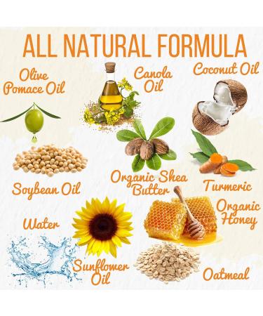 Natural Turmeric Soap Bar - Brightening Face & Body Cleanser for Dark Spots Acne Scars - 5oz Skin Care Solution - Buy Online on GoSupps.com