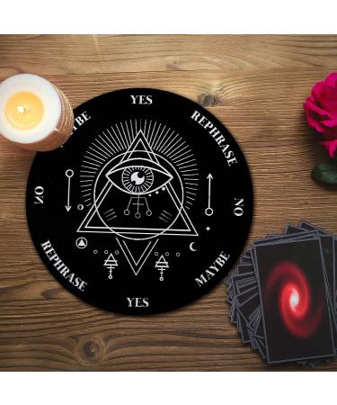 Wooden Pendulum Board Dowsing Divination Pendulum Witchcraft Altar Supplies with Crystal Necklace and Wooden Pendulum Board Metaphysical Message Board Kit  6 Inch (White) Black - Buy Online on GoSupps.com